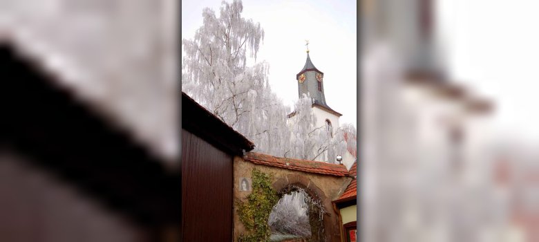 Church in Dreisen by snow