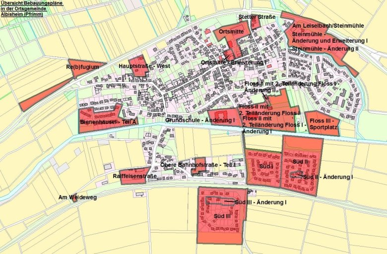 Aperçu des plans d'aménagement d'Albisheim