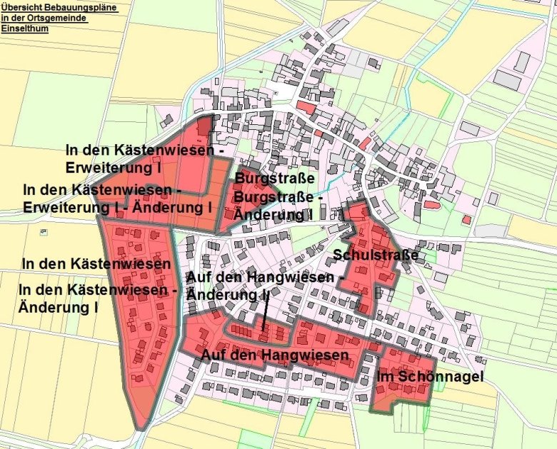 Aperçu des plans d'aménagement d'Einselthum