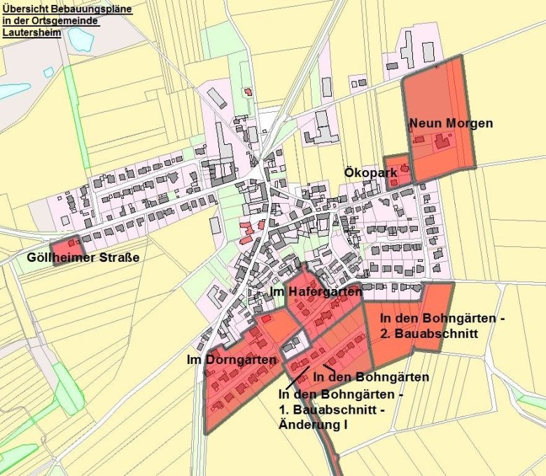 Aperçu des plans d'aménagement de Lautersheim