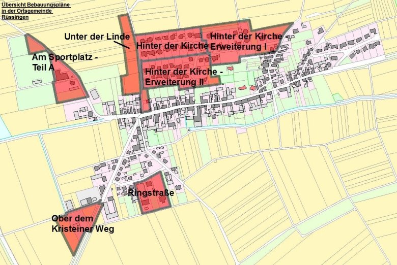 Aperçu des plans d'aménagement de Rüssingen