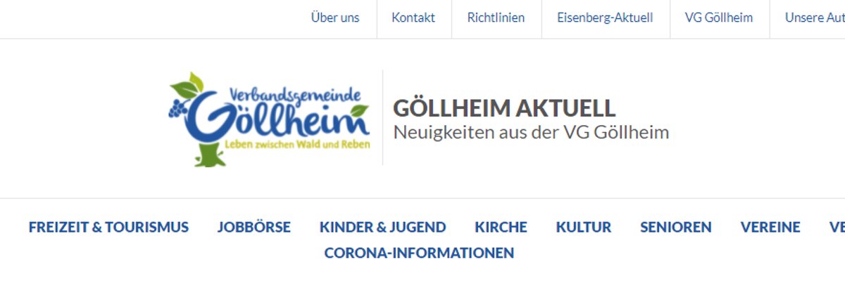 Header der Website Göllheim Aktuell