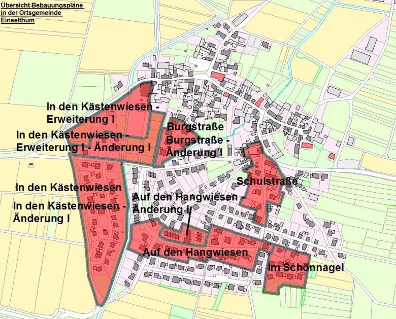 Übersicht Bebauungspläne Einselthum