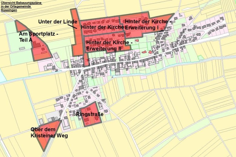 Übersicht Bebauungspläne Rüssingen